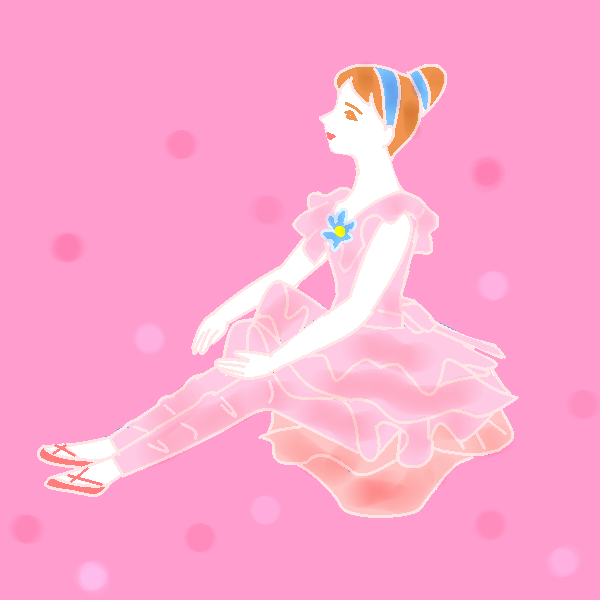 ピンクのバレリーナ by ヤッホー ( PaintBBS NEO ) 