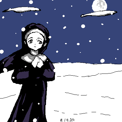 真夜中の雪 by ポリーちゃん