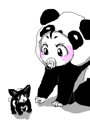 熊猫族～幼馴染～ by YBスマホ ( PaintBBS NEO ) 