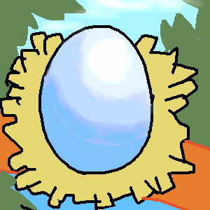 「青助の卵」 イラスト/ジロー ( PaintBBS NEO ) 練習用お絵かき掲示板