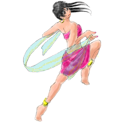 「踊り子さん」 イラスト/やぢま ( PaintBBS NEO ) 練習用お絵かき掲示板