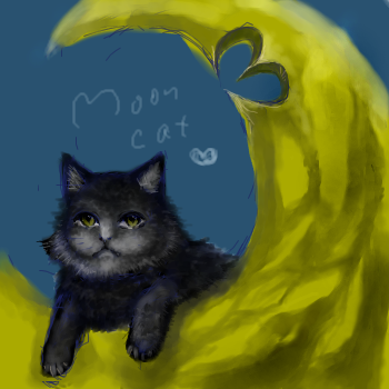 「Moon Cat2」 イラスト/にゃんてす (練習用お絵かき掲示板)