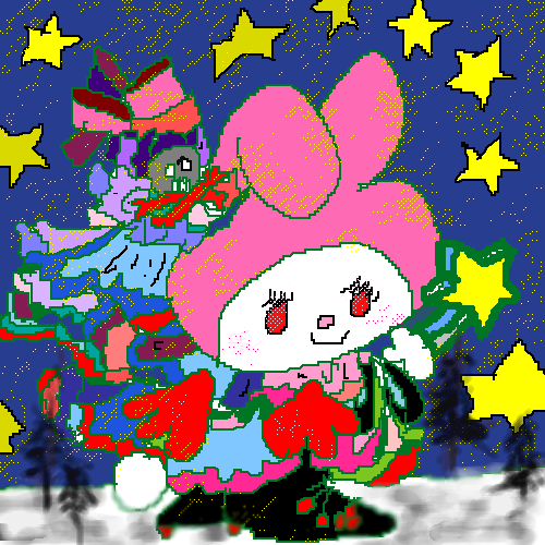 晩秋のハロウィンパーティー by マイメ～ロ ( PaintBBS NEO ) 