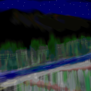 夜の山河 by ジロー
