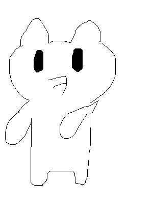 「闇が深い猫」 イラスト/ポコン ( PaintBBS NEO ) 練習用お絵かき掲示板