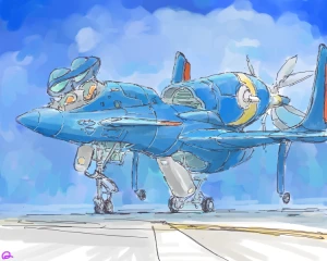 「オネアミスの空軍機」 イラスト/Q じっくりお絵かき掲示板