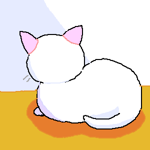 「白猫さん」イラスト/ジロー (テーマフリーお絵かき掲示板) 09/04 3:28