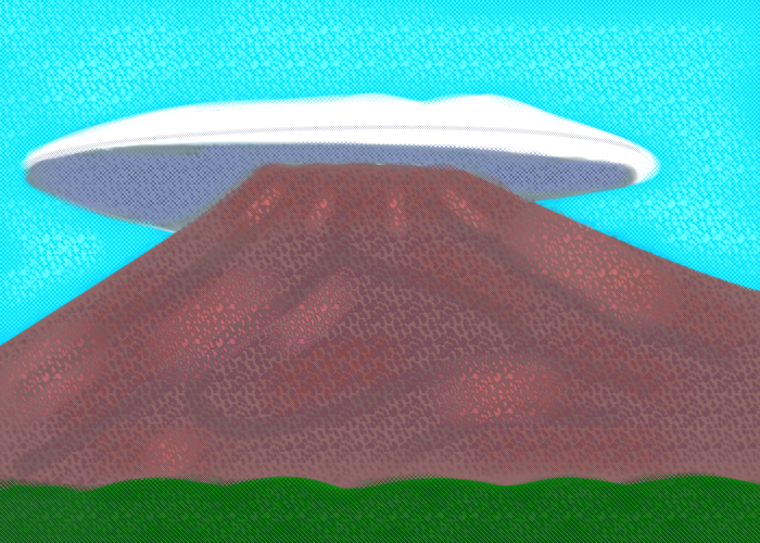 富士山と笠雲 by ヤッホー