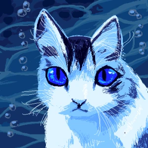 「青い猫」イラスト/ヒドラ (テーマフリー) 08/18 20:56