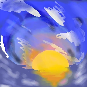 「海と空」イラスト/野生の浮き輪 (テーマフリー) 07/23 16:46