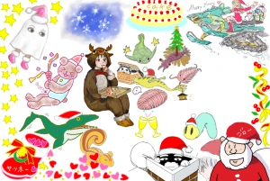 新着イラスト「Re: クリスマス合作どぞ～」by ヤッホー 12/24 19:23