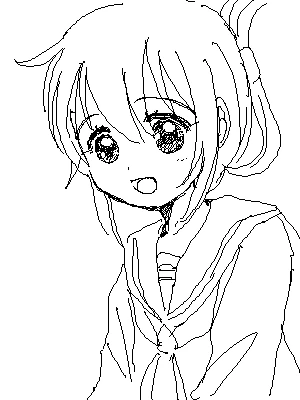 「似ない電ちゃん」 イラスト/小田修紀 女性キャラお絵かき掲示板