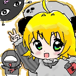 「ピョコラ=アナローグIII世🐼」イラスト/ぴよこ (二次創作) 03/13 19:40