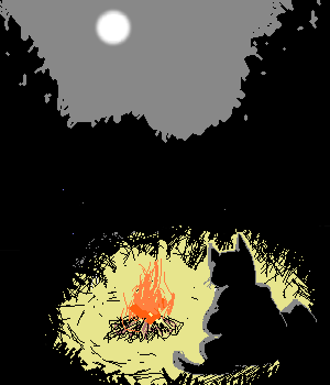「旅猫～夜営～」イラスト/YBスマホ (オリジナルお絵かき掲示板) 04/17 23:17