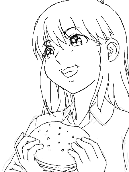 「ハンバーガーの日」イラスト/ksato (オリジナルお絵かき掲示板) 07/20 22:34