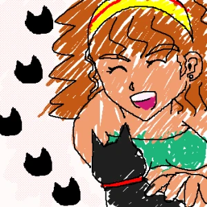 「ロザンナと黒猫」イラスト/リンクル (オリジナル) 07/18 16:24