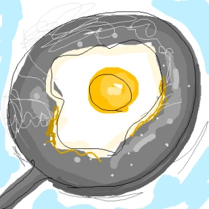 「目玉焼き」イラスト/ぶるぶる (練習用) 03/21 11:15