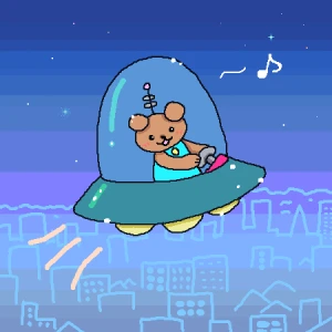 「夜空ドライブ」イラスト/すみさん (練習用お絵かき掲示板) 12/30 9:15