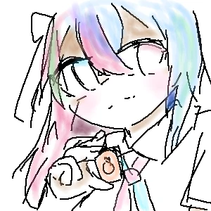「髪カラフル女」イラスト/さばづぇ (練習用) 10/02 20:36