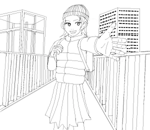 「帰路」 イラスト/ベイパーコーン 練習用お絵かき掲示板