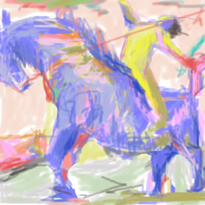 「無題」イラスト/馬と少年2011/04/26 8:30