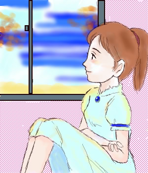窓辺から by あおいそら ( PaintBBS ) 