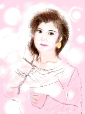 「おばさん描いて喜ぶのもオレ位だろうが(^^;」イラスト/Kuropan2003/01/21 23:52