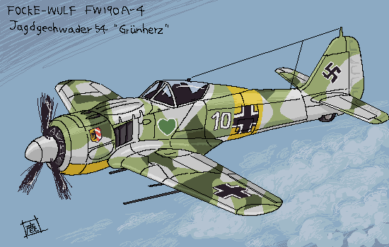 Fw190A-4 by 鹿丸煮 ( PaintBBS NEO ) 