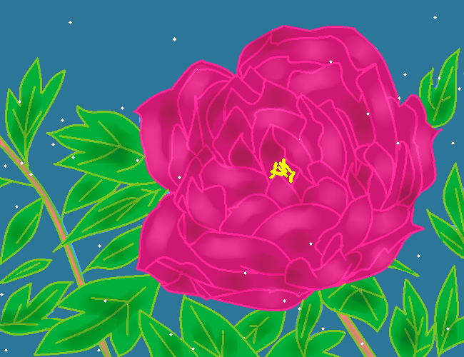 牡丹の花 by ヤッホー ( PaintBBS NEO ) 