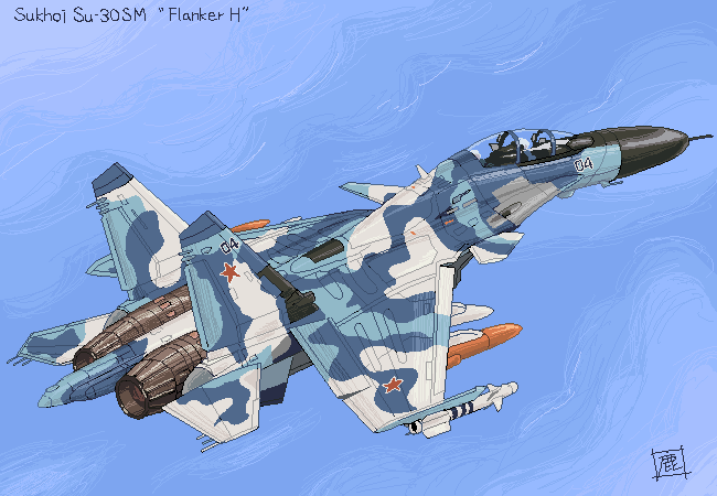 Sukhoi Su-30SM”Flanker H” by 鹿丸煮 ( PaintBBS NEO ) 