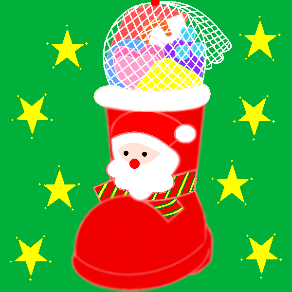 お菓子のクリスマスブーツ by ヤッホー ( PaintBBS NEO ) 