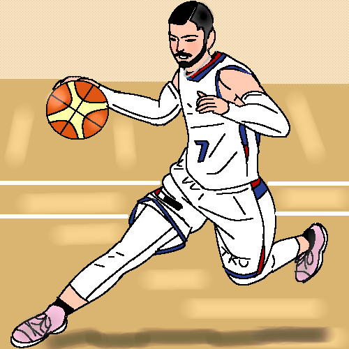 バスケットボールの選手 by ヤッホー 