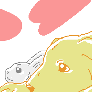 ウサギと犬 by YBスマホ
