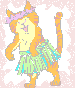 フラダンス猫 by YBスマホ ( PaintBBS NEO ) 
