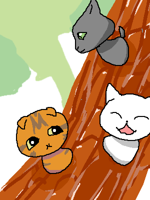 「猫らしきもの」 イラスト/YBスマホ ( PaintBBS NEO ) 練習用お絵かき掲示板