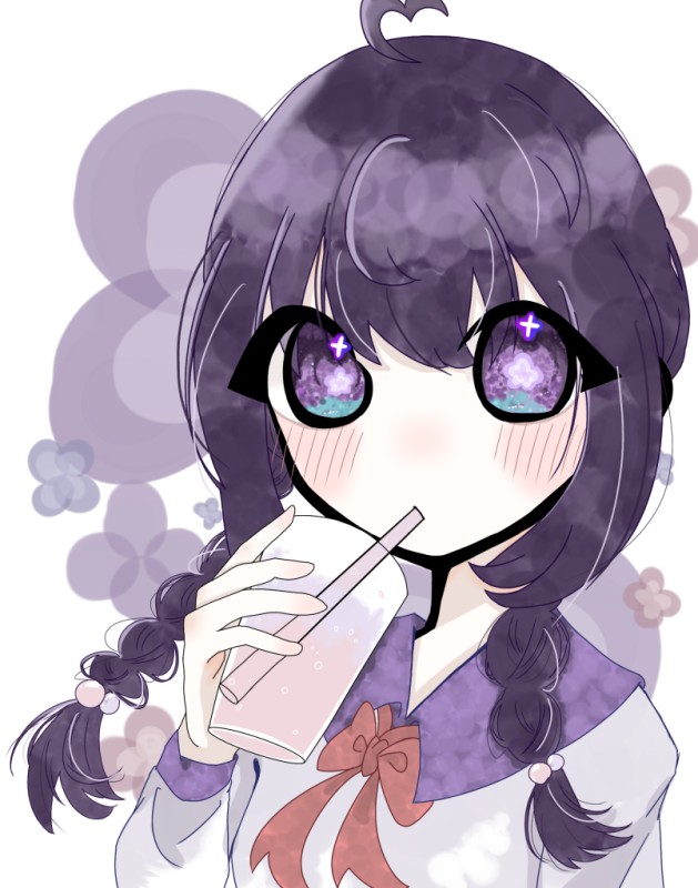 「🌸💜🧋をテーマにして書いてみましたぁ！！」イラスト/ライチ (二次創作掲示板 Petit Note) 08/02 22:13