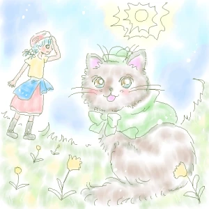 「Re: せちぃねこズスレ⑤」イラスト/すみさん (オリジナル掲示板) 08/09 22:55