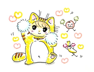 「Re: せちぃねこズスレ⑧🐝」 イラスト/すみさん オリジナル掲示板