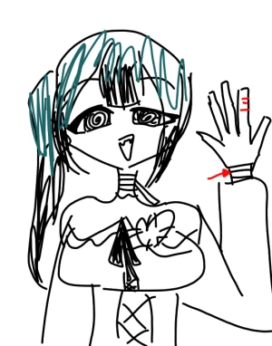 「私のリスカ見たい人」イラスト/りすかましまし🔪 (アップロード) 07/23 15:04