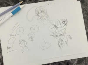 「ねぇちゃんとお絵描き」イラスト/野生の浮き輪 (アップロード) 07/23 21:32